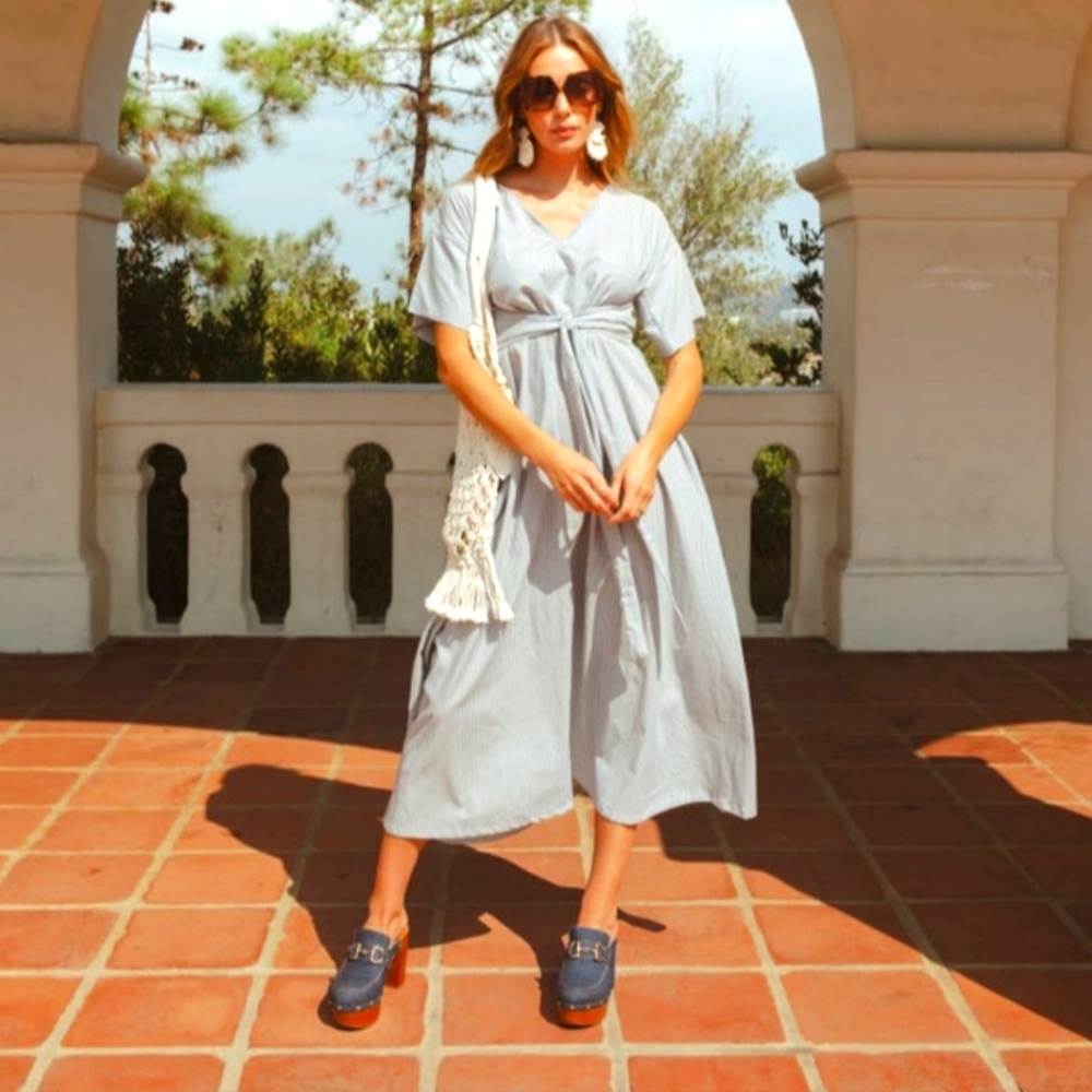 NWOT Jennafer Grace Nautica Wrap maxi dress